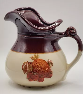 Vintage McCoy Pottery Fruit Festival Pitcher 7515 USA Pineapples /Strawberries • $16.99