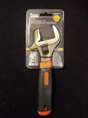 Pittsburgh 2-in-1 Wide Mouth Adjustable Wrench Black Red & Chrome New In Package • $15