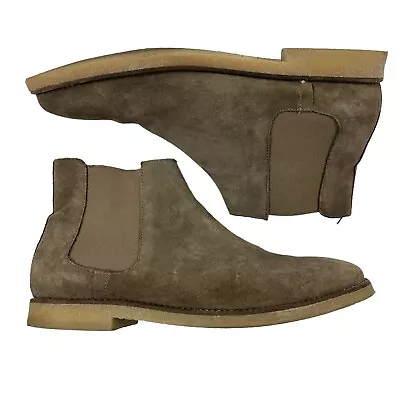 Zara Man Brown Suede Chelsea Ankle Boots Almond Toe Size 44 US 11 • $23.39