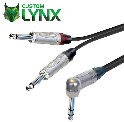 £22.25 • Buy Neutrik Splitter Cable. Y Insert Lead. Stereo Angled Jack To 2 X Jack. 6.35mm 