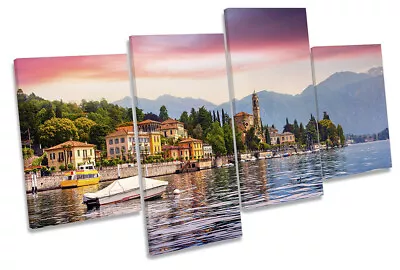 Mezzegra Lake Como Italy MULTI CANVAS WALL ART Print Picture Pink • £67.99