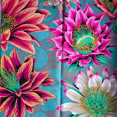 Kaffe Fassett Free Spirit Cotton Fabric Cactus Flower Tawny 1/2 Yard • $6.50