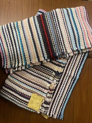 Bright Woven 24  X 45  Rug - Made In Usa - Machine Wash - Multi Use - Closeout • $6