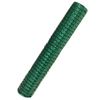 Green Plastic Safety Barrier Mesh Fence Netting Net And Metal Pins • £14.27