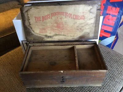 Vintage Antique The Boys Favorite Tool Chest #2903wood W/paper Label • $39.99