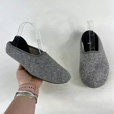 Mahabis Classic Shoes Womens 8 Larvik Light Gray Wool Comfort Slip-On CL150108 • $29
