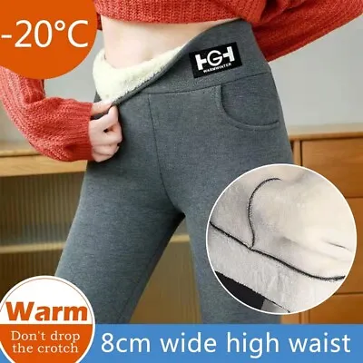 £10.99 • Buy Women Winter Thick Leggings Pants Fleece Lined Thermal Stretchy Warm Soft UK