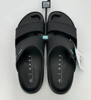 REEF Men's Oasis Double Up Slide Sandals In Black Sz 12 NWT CJ0366 Waterproof • $39.95