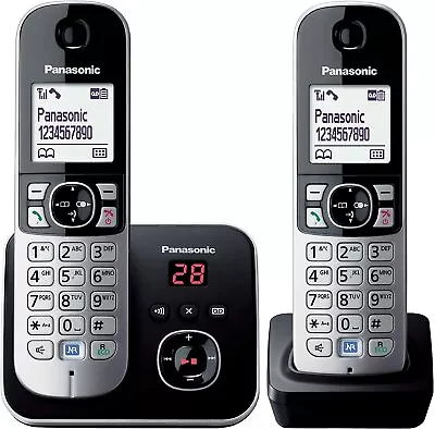 PANASONIC DECT Digital Cordless Phone With Answering Machine &Twin-Pack Handsets • $159