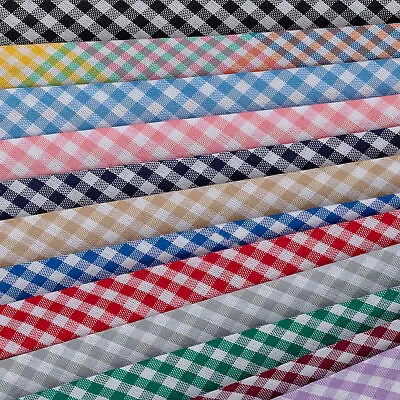 18mm Wide Gingham Bias Binding Tape 5m & 25m Edging For Sewing Bunting Craft • £2.69