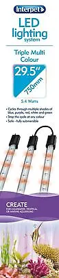 Interpet Aquarium LED Light Multi Colour 3 X 20cm Fish Tank Bulb Lamp Underwater • £22.99