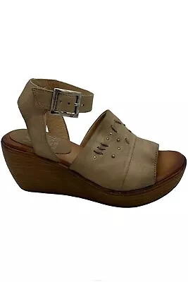 Miz Mooz Leather Wedge Sandals Striking Tan • $59.99