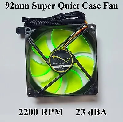 Super Quiet 92mm Case Fan 2200 RPM 23 DBA 3 Pin W/ PCI Slot Fan Speed Controller • $9.99