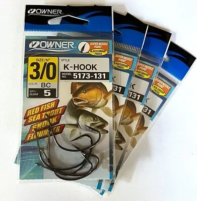 **1/2 OFF RETAIL** Owner 5173 K-Hook Kahle Hook -Pick Your Size- 4 Packs • $7.50