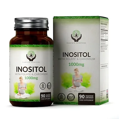£37.99 • Buy Myo Inositol, Folate & Chromium | 90 Capsules Hormone Balancer, Fertility & PCOS