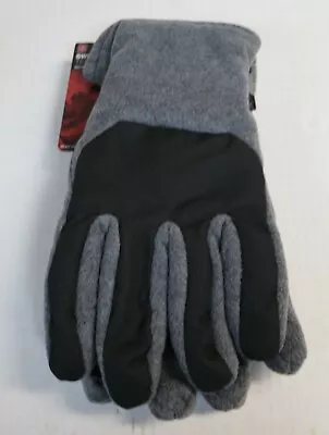 Swiss Tech Men's Fleece Gloves Gray/black Touchscreen Thinsulate Peak Blast New • $3.08