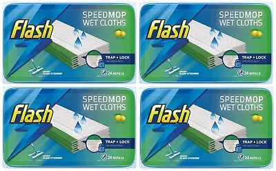 £12.99 • Buy Flash Speedmop Wet Cloths Refills Speed Mop Refill Cloths 24 - 96 Refills Pack