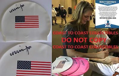 Missy Franklin USA Olympic Gold Swimmer Signed USA Swim Cap Proof Beckett COA • $249.99