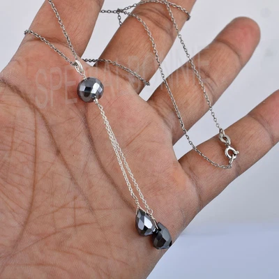 $9.99 • Buy Certified Black Diamond Bead Pendant , Excellent Cut & Luster !