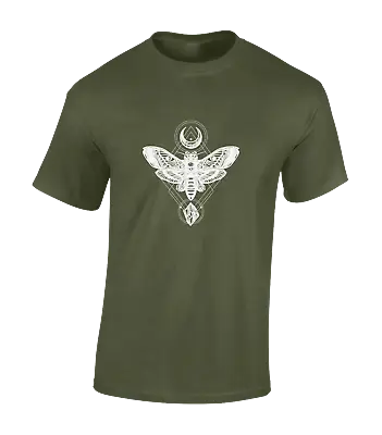 Deathshead Moth Mens T Shirt Cool Retro Top Design Vintage Illuminati New • £7.99
