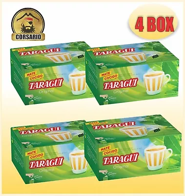 YERBA MATE TEA BAGS - TARAGUI -Mate Cocido En Saquitos 4 BOX - 160 UNITS • £32.43