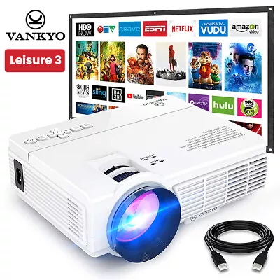 VANKYO LEISURE 3 Portable Mini LED Projector 1080P Video Home Theater Cinema US • $30.89