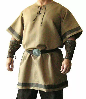 Medieval Viking Camel Color Tunic Costume For Armor Clothing Reenactment Costume • $42.32