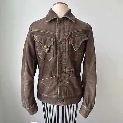 G-STAR RAW Slim Truckr Jacket Distress Brown Corduroy Small Unisex G. Star 3301 • $75