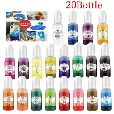 20 Colors Epoxy Resin Pigment Liquid Colorant DIY Dye Art Kit High Quality US • $15.18