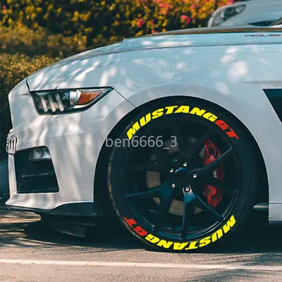 Tire Lettering Sticker MUSTANG GT 1.06'' 14''-22'' Separated Letters 8 Sets • $21