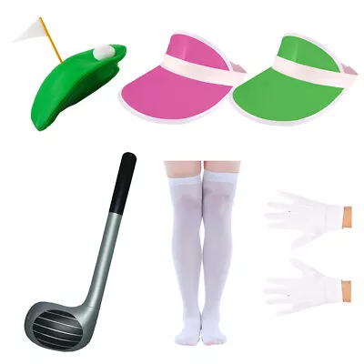 Pub Golf Costume Choice Visor Hat Inflatable Hen Stag Birthday Fancy Dress Lot • £0.99