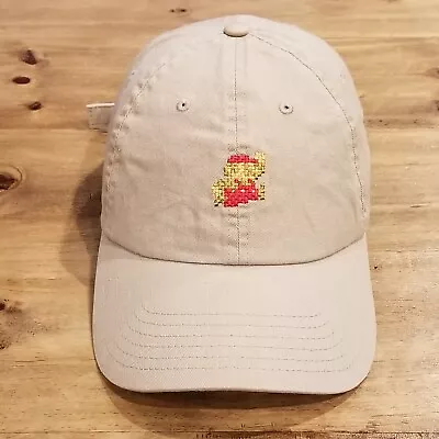 Super Mario Hat Cap Strap Back Beige One Size Casual Cotton Dad Video Game • $8.37