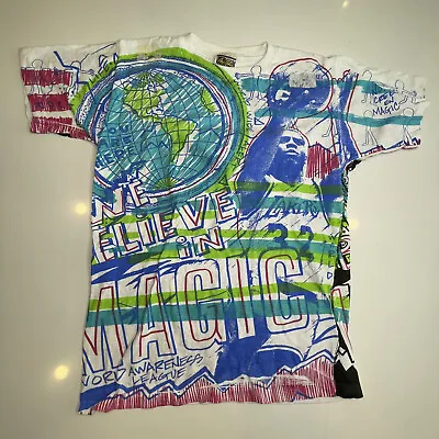 Vintage 1992 Magic Johnson Deadstock No Sticker Mens Medium Fresh Prince T-Shirt • $800
