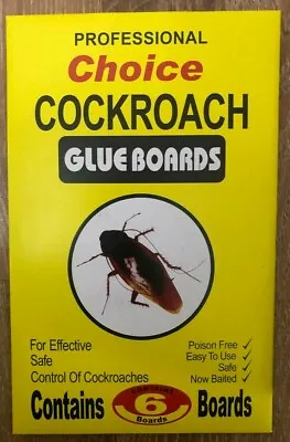 Cockroach Insect 6 Traps Bait Safe Pest Control Glue Sticky Board Bug Roach UK • £5.99