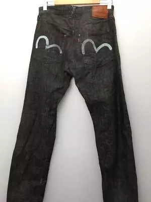 EVISU Straight Jeans Cotton Black 33 Used • $271.54