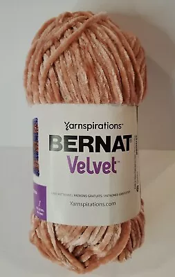 Bernat Velvet Yarn  Clay Rose  100% Polyester 10.5oz/262 Yds/ 240m/300g Bulky #5 • $12