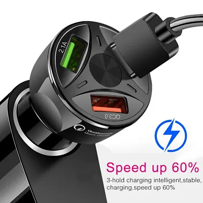 Car Charger Adapter Phone Charger Cigarette Lighter Car Accessories For IPhone • £5.14