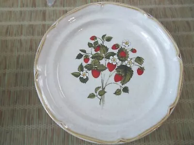 3  International China La Fraise SY-6856 Salad Plates 7 5/8  Japan Strawberries • $7.48