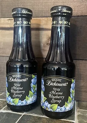 2 Pack Dickinson's Wild Maine Blueberry Syrup 12oz | Over 400 Bottles Sold! • $15.99