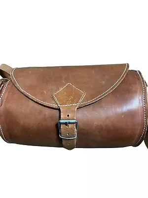 Leather Barrel Bag Purse “Made In Greece” • £8.03