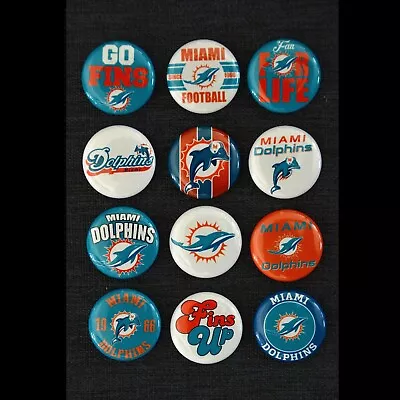 Miami Dolphins Football - 1  Pinback Buttons  • $10.95