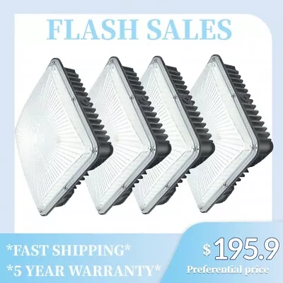 4-Pack 70W LED Canopy Light FixtureHID/HPS Replacement LED Shop Light 5000K • $174.99