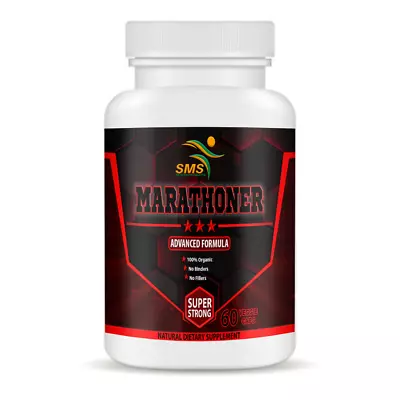 Marathoner By SMS Promotes Men's Energy 60 Vegetable Capsules Dietary Supplement • $11.03