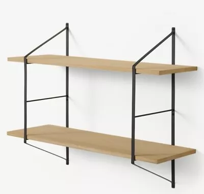 MADE.COM Belfast Shelves Shelf Metal And Wood Lightweight Shelving NATURAL • £29.90