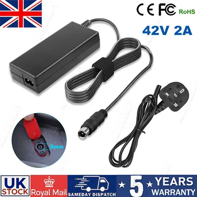 42V Power Charger Adapter Cable For M365 36 Volt Lithium Scooter Battery UK Plug • £11.99