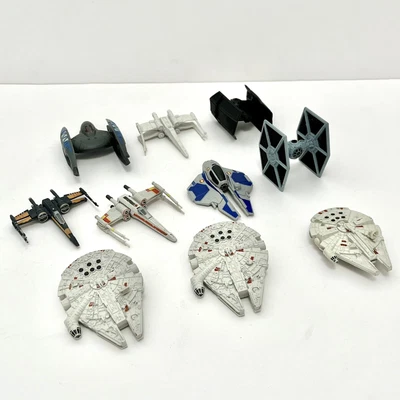 £12 • Buy 2014 Star Wars Hot Wheels Starships Lot Of 10 X-Wing Tie Fight Millenium Falcon