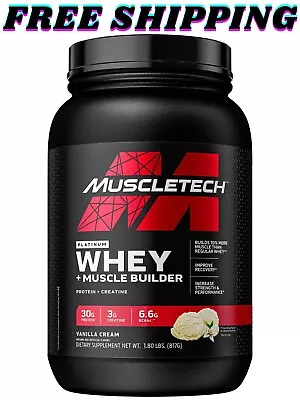 MuscleTech 100% Whey Protein Powder Vanilla Cream + Muscle Builder Creatine 1.8 • $20.85