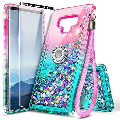 Case For Samsung Galaxy Note 9 Bling Glitter Cover + Screen Protector & Lanyard • $10.98