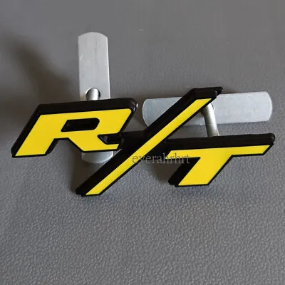 OEM For R/T Car Front Grill Emblems RT Badge Yellow Black Nameplate Car Stickers • $12.95