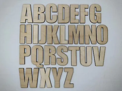 Laser Cut Unfinished Wood Letters Or Numbers  Impact Font  Craft Cutout • $3.35